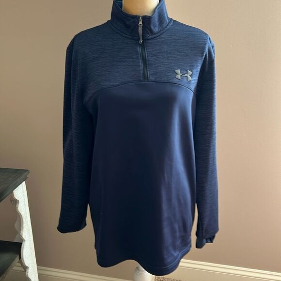 EUC Men’s Under Armour Cold Gear Pullover Fleece 1/4 Zip (size Large) - Picture 1 of 4